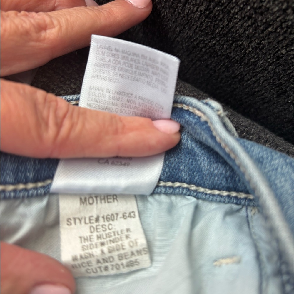 MOTHER Sky Blue Denim jeans, flare leg with split - Picture 11 of 12